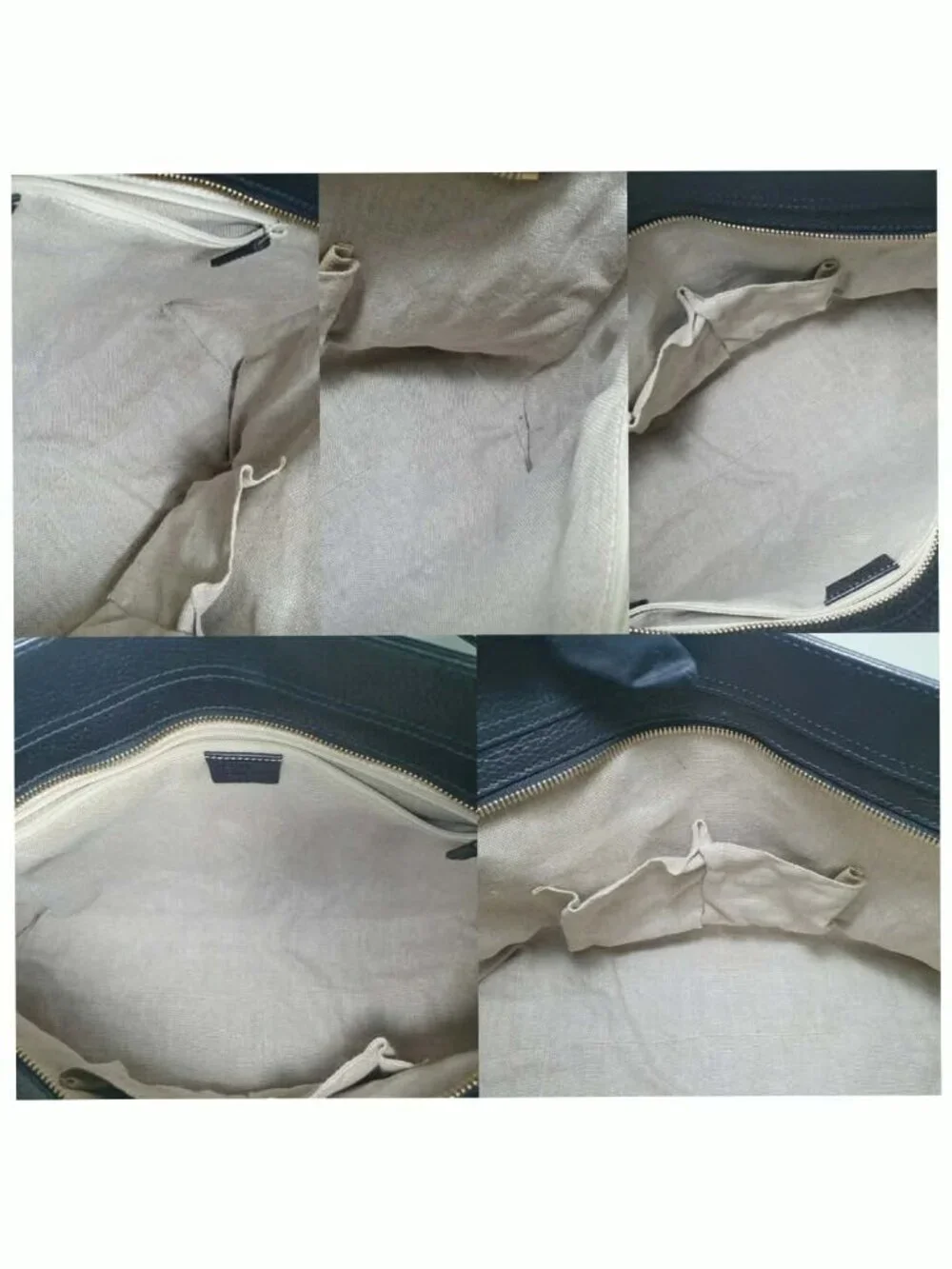 Authentic Gucci Black Leather Tote Bag Bamboo Tassel Crossbody Satchel Gold Hard - Picture 10 of 12